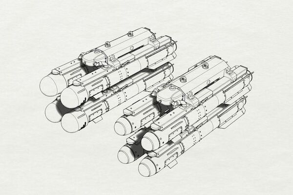 AGM114 Helfire (8pcs on 2 racks)  BRL48153