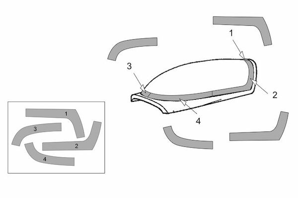 Extra EA-300L-330LC Canopy masks (Brengun kit)  BRL72202