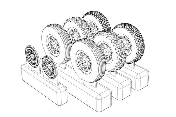 P47N Thunderbolt Wheels (3 type of patterns) brl72214