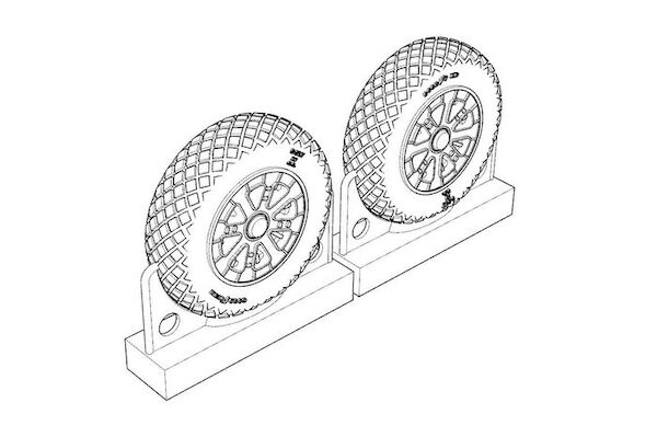 Detailset F4U Corsair Diamond Thread Wheels  brl72217