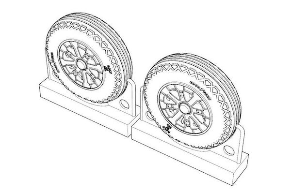 Detailset F4U Corsair Ribbed-Diamond Thread Wheels  brl72220