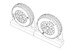 Detailset F4U Corsair Ribbed-Diamond Thread Wheels brl72220