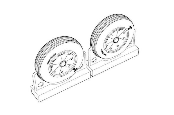 Detailset F4U Late Ribbed Thread (Late 50's ) Wheels  brl72222