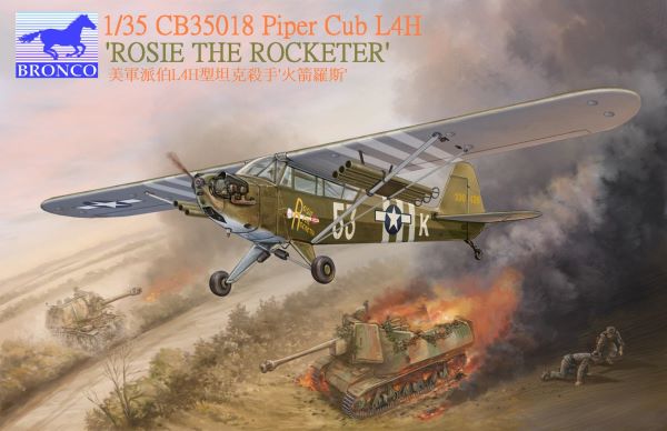 Piper L4H Cub (O-59) Grasshopper (Rosie the Rocketeer" with Bazooka's) cb-35018