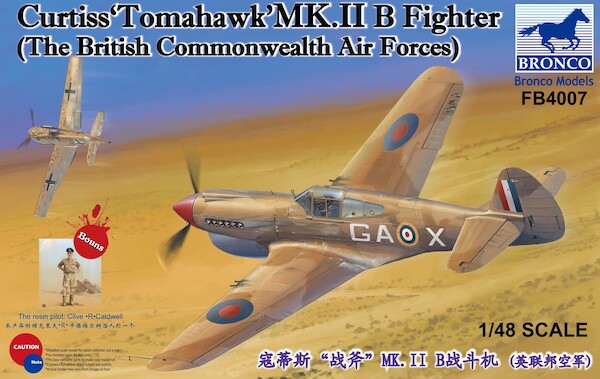 Curtiss P40C Tomahawk MKIIb Fighter (British Commonwealth Air Forces) FB4007