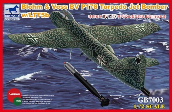 Blohm & Voss BV P178 Torpedo Jet Bomber with LTF5B Torpedo GB7003