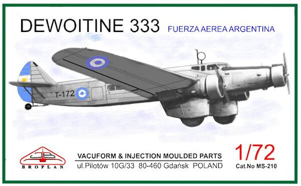 Dewoitine 333 (Fuerza Aerea Argentina) MS-210