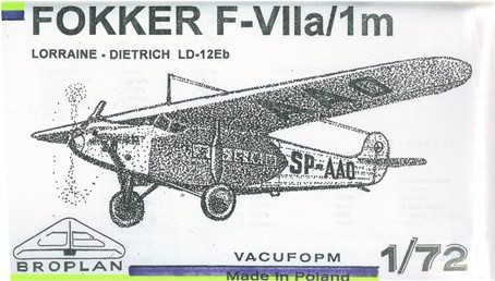 Fokker FVIIA/1m Passengervariant with Lorainne Dietrich LD12Eb engine  MS23
