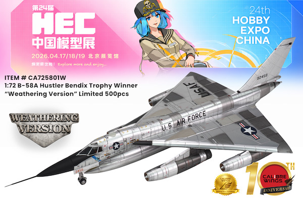 Convair B58A Hustler US Air Force 59-2458 Cowtown Hustler National USAF Wright-Patterson AFB Ohio (Weathering Version) PRE-ORDER NOW  CA725801W
