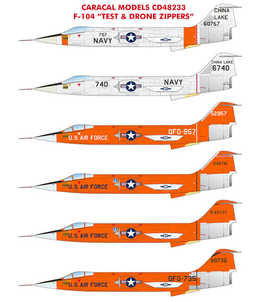 F104 Starfighter Test and Drone Zippers CD48233