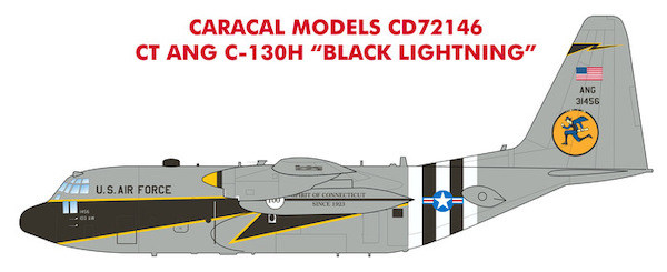 C130H Hercules "Black Lightning" USAF CT ANG  CD72146