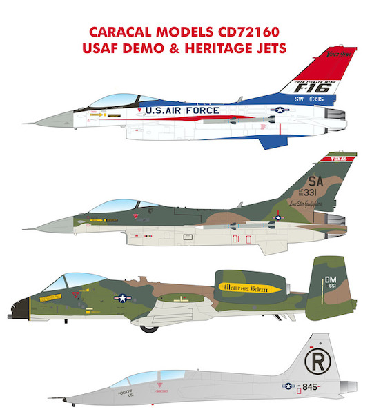 USAF Demo & Heritage Jets (F16C, A10C and T38A) CD72160