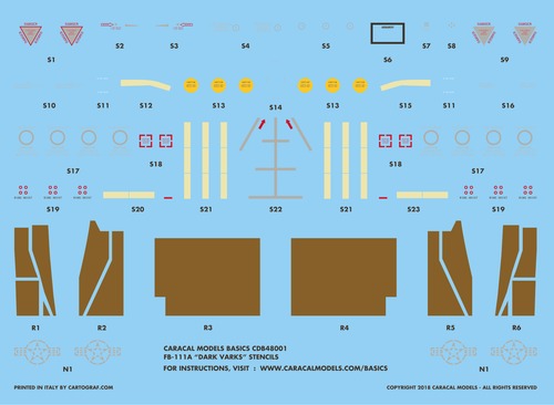 FB111A Aardvark Stencils and RAM Intake markings CDB48001