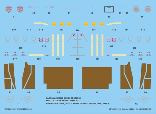 FB111A Aardvark Stencils and RAM Intake markings  CDB48001