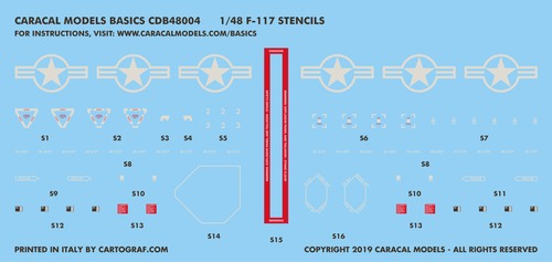 F117 Nighthawk Stencils CDB48004
