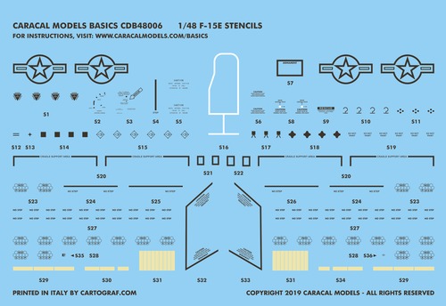 F15E Strike Eagle Stencils CDB48006