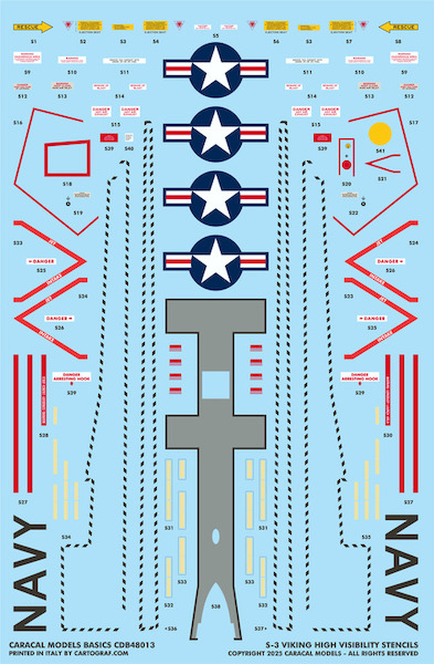 S-3 Viking Stencils and National markings CDB48013