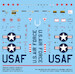 Early USAF F104 Starfighter Stencils and National  markings CDB48014