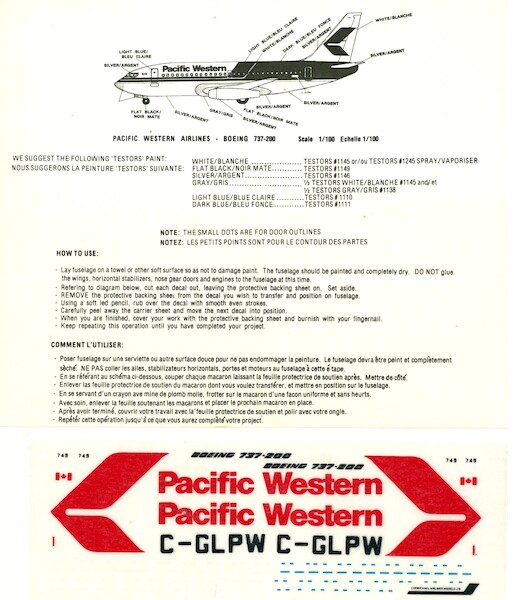 Boeing 737-200 Pacific Western Airlines CD-001