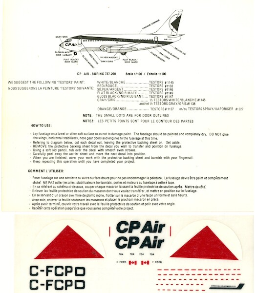 Boeing 737-200 CP Air Canadian Pacific  CD-003