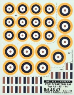 WW2 RAF Type A1 Roundels (Large)  48.67