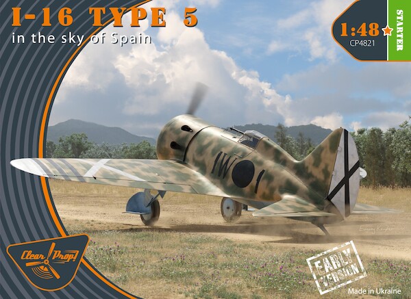 Polikarpov I16 type 5 in the sky of Spain -Early version-  CP4821