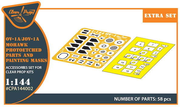 OV1A/JOV-1 Mohawk P/E Detailset and painting mask (Clearprop)  CPA144002