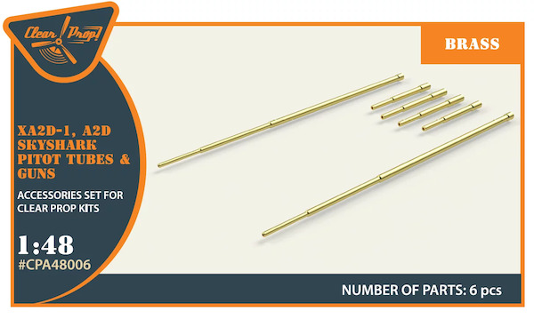 XA2D-1 Skyshark brass set (2 guns shorter, 2 guns longer, 2 Pitot Tube)  CPA48006