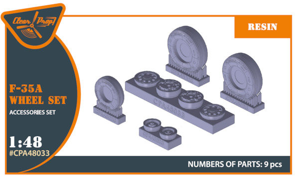 F35A Lightning II Wheel set (Meng, Tamiya) CPA48033