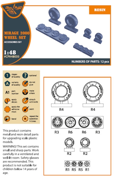 Mirage 2000 Wheel Set  CPA48035