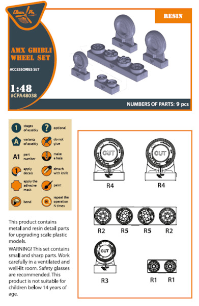 AMX Ghibli Wheel Set (Hobby Boss)  CPA48038