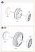 F86A Sabre wheel set type 1 (Clear Prop)  CPA48052