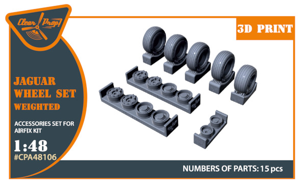 Jaguar weighted wheel set (Airfix)  CPA48106