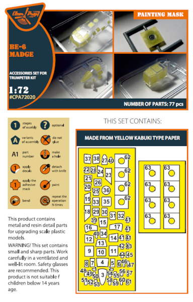 Beriev Be6 Madge Painting Mask (Trumpeter)  CPA72020