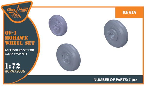 OV1A/B/C/D Mohawk Wheel Set (Clear Props, Hasegawa) ) CPA72036