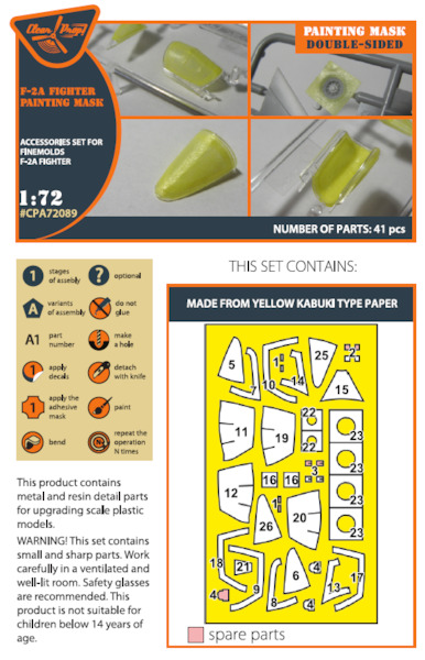 Mitsubishi F2A Fighter painting mask (Fine Molds)  CPA72089