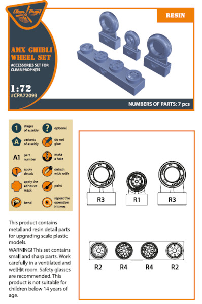 AMX Ghibli Wheel Set (Italeri)  CPA72093