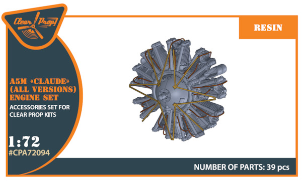 Mitsubishi A5M2b 'Claude" Engine set  Upgraded (Clear Prop)  CPA72094