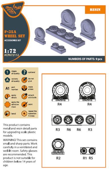 F35A Lightning II  Wheel Set  CPA72112