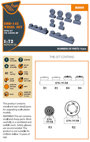 Embraer EMB145 wheel set (A-model, Sova M)  CPA72123