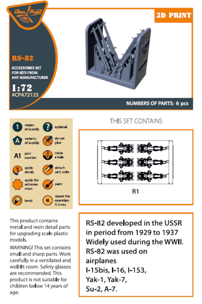 RS82 Rockets used on Russian  pods for MiG19, MiG17, MiG21F, Su7  CPA72125