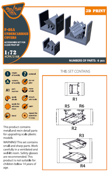 F86A Sabre Undercarriage covers (Clear Prop) CPA72168