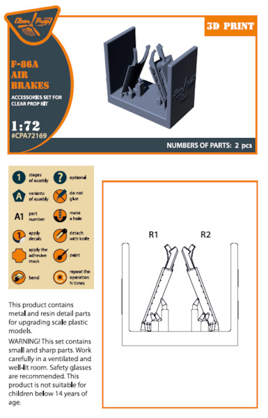 F86A Sabre Airbrakes  (Clear Prop)  CPA72169
