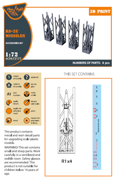 RS2U/US Middiles used on MiG19, MiG21 and Suchoi Su9,  CPA72177