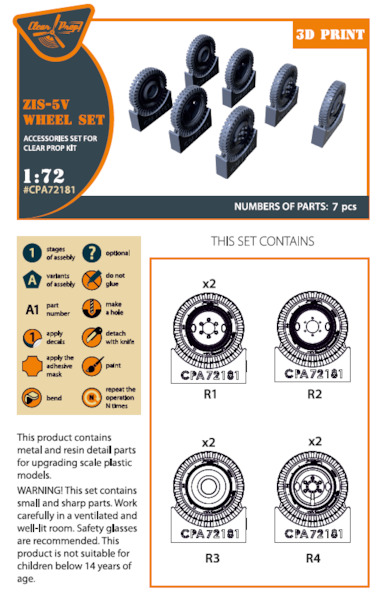 ZiS-5V Wheel Set (Clear Prop)  CPA72181