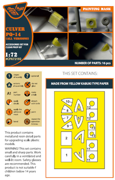 PQ14 Culver painting mask (Clearprop)  CPA72192