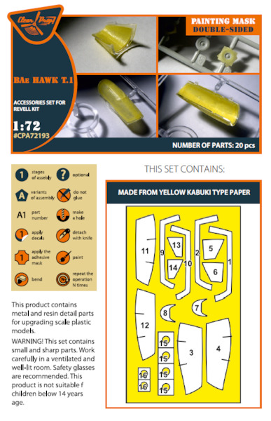 BAe Hawk T.1 Double sided Masking Set (Revell) CPA72193