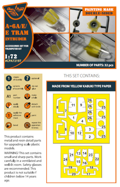 Grumman A6A/E/E Tram Intruder Double Sided Masking Set (Trumpeter)  CPA72197