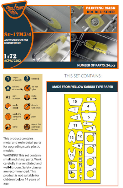 Suchoi Su17M3/4 Fitytert Double sided painting mask (Modelsvit)  CPA72202
