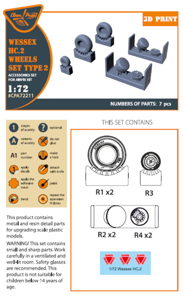 Westland Wessex HC2 wheel set type 2 (Airfix)  CPA72211